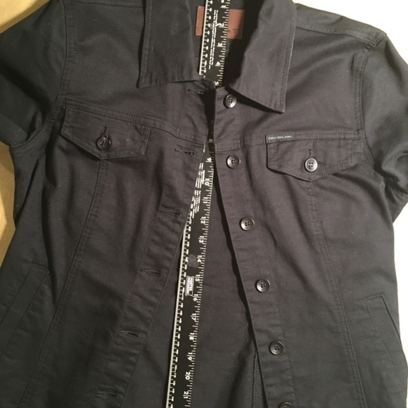 CALVIN KLEIN JEANS Trucker-Inspired Jean Jacket, BLACK, Size M (Orig. $99.50) - Picture 8 of 9